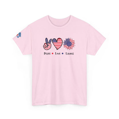 Peace Love Lawns T-Shirt | Stylish Graphic Tees