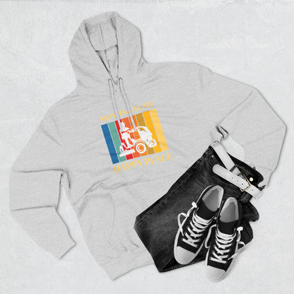 Mowing is my Happy Place Hoodie | Trendy Fleece Hooded Sweatshirt
