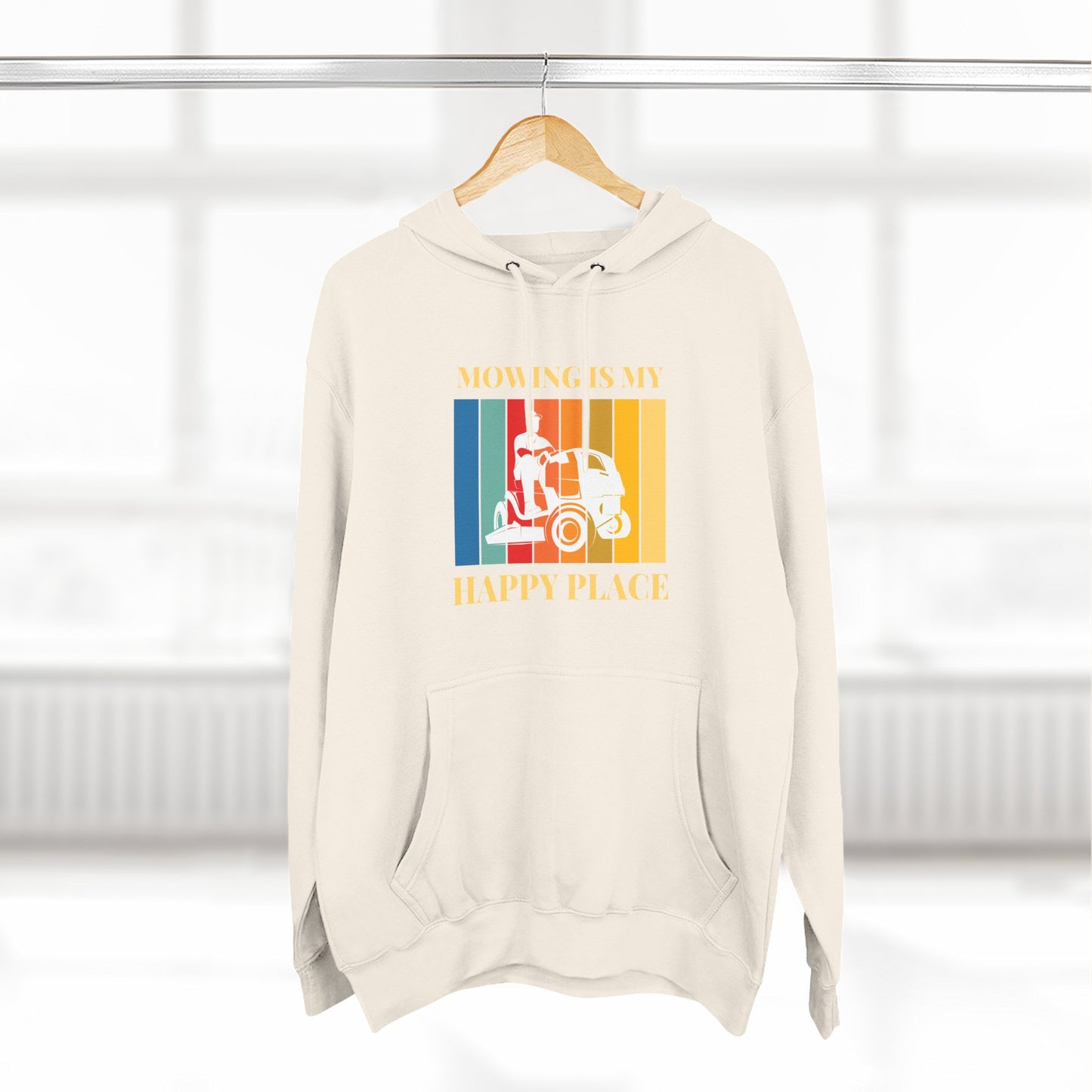 Mowing is my Happy Place Hoodie | Trendy Fleece Hooded Sweatshirt