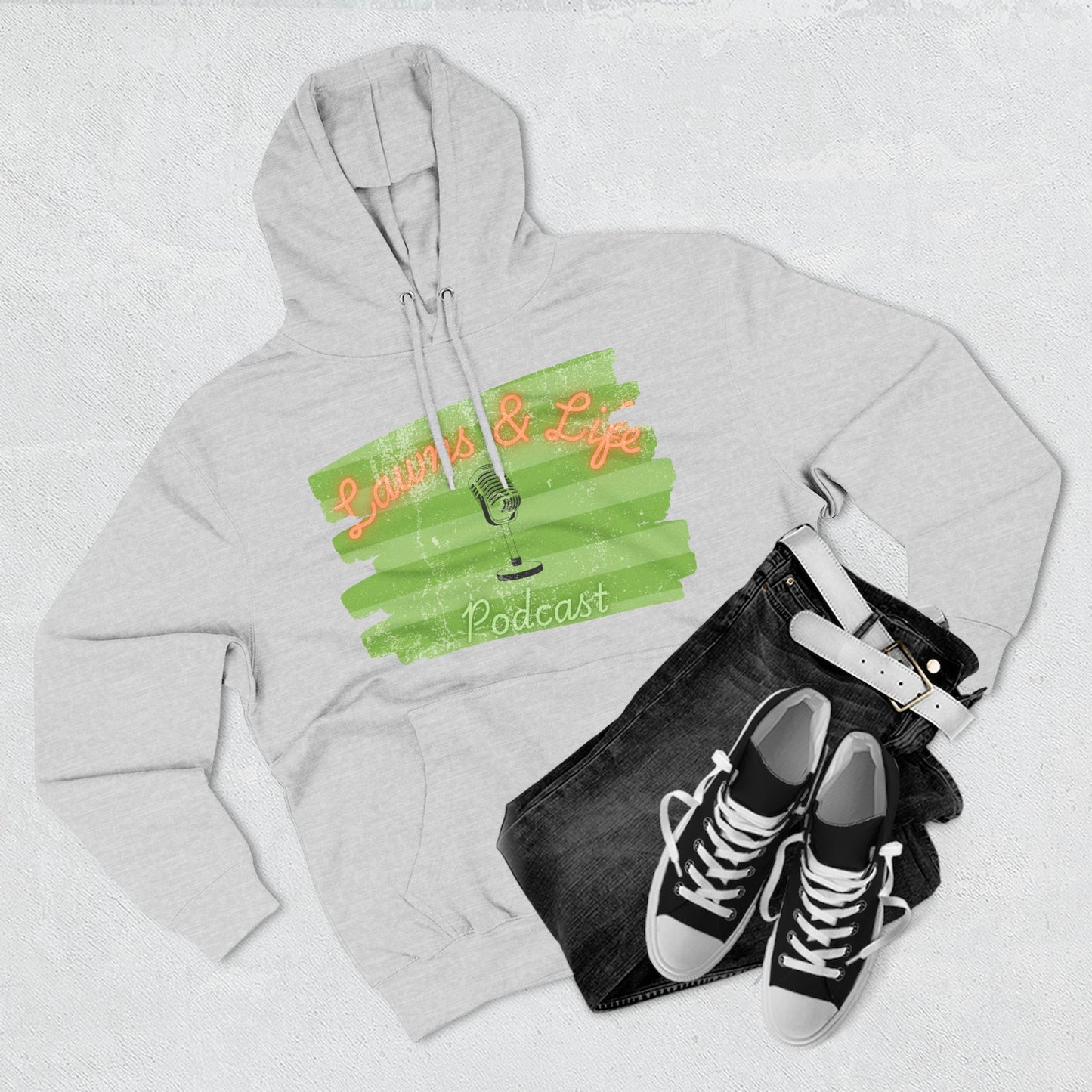 Lawns & Life Hoodie | Warm Fleece Hoodie for Winter