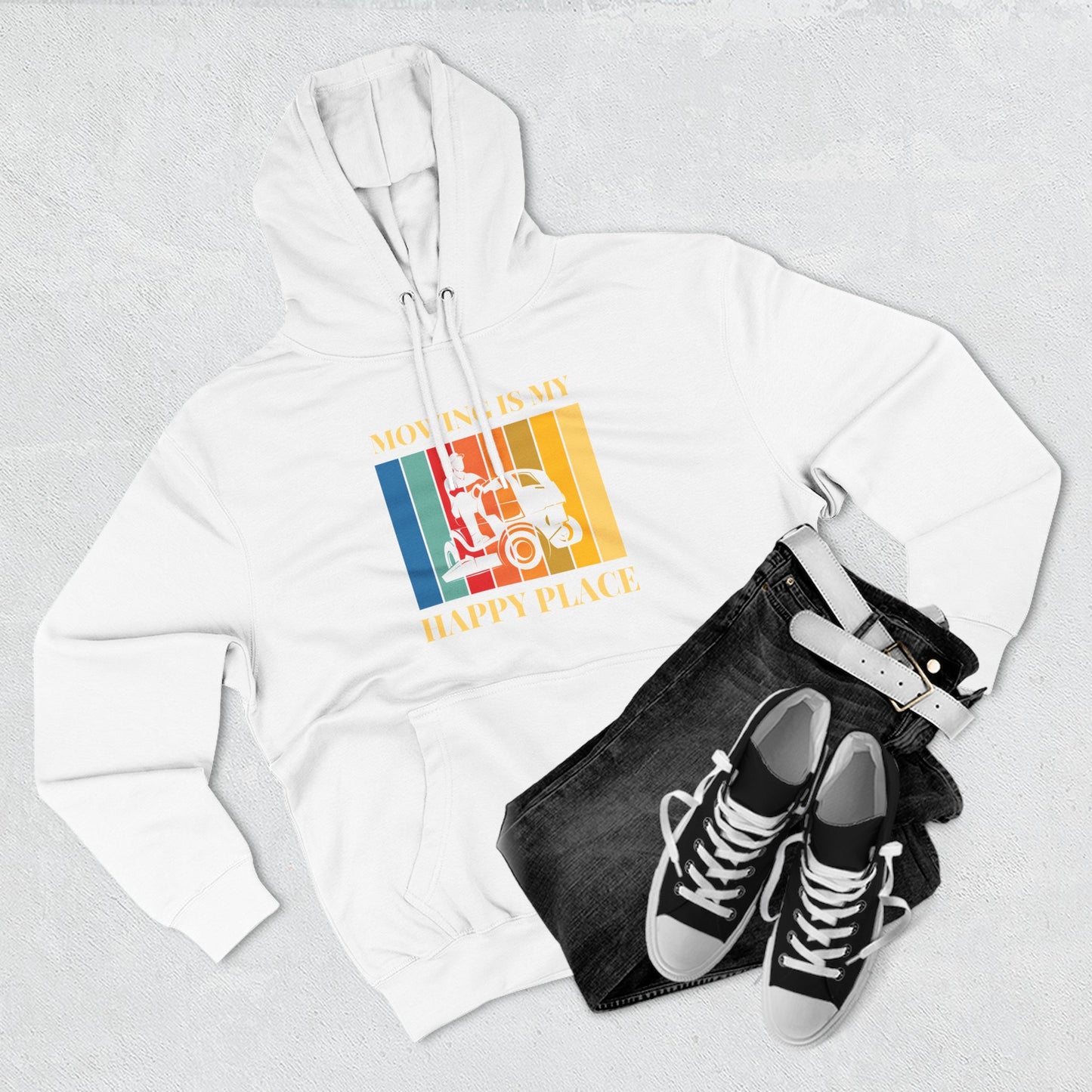 Mowing is my Happy Place Hoodie | Trendy Fleece Hooded Sweatshirt