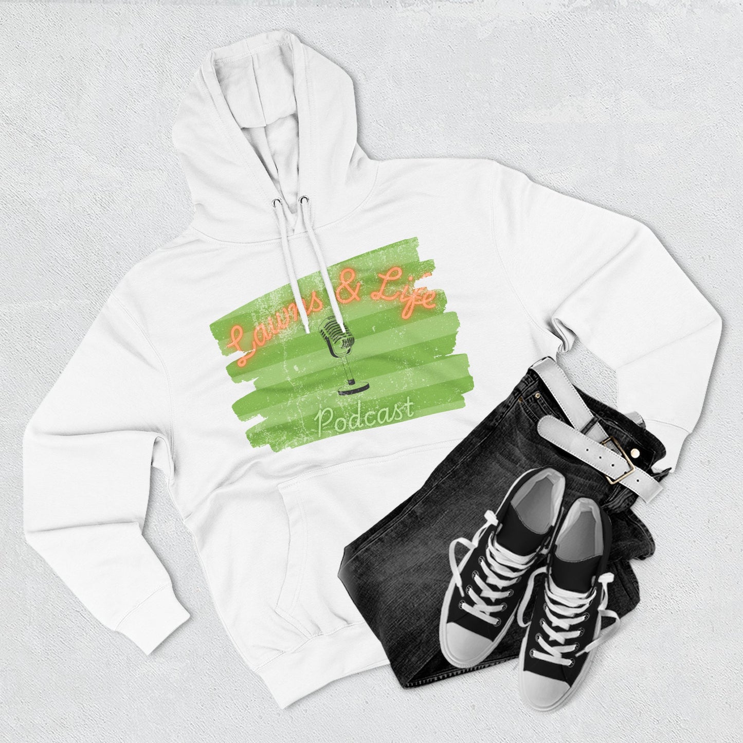 Lawns & Life Hoodie | Warm Fleece Hoodie for Winter