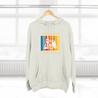 Mowing is my Happy Place Hoodie | Trendy Fleece Hooded Sweatshirt