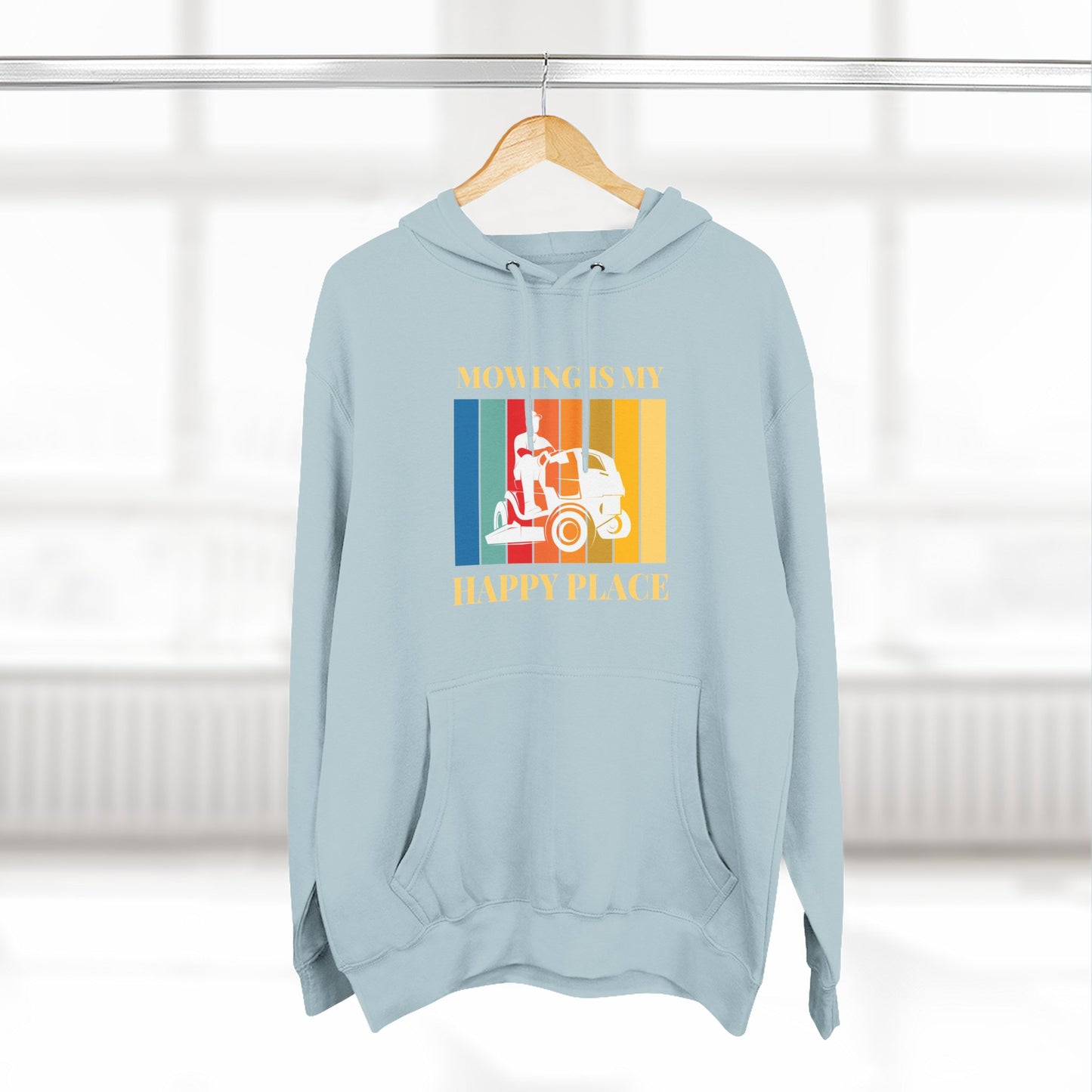 Mowing is my Happy Place Hoodie | Trendy Fleece Hooded Sweatshirt