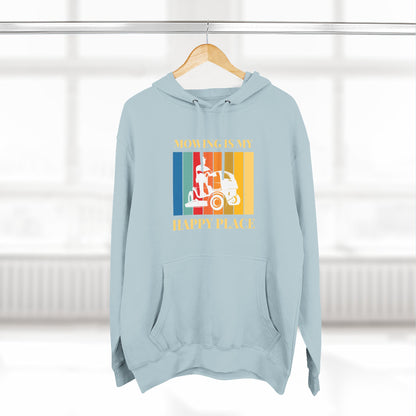 Mowing is my Happy Place Hoodie | Trendy Fleece Hooded Sweatshirt