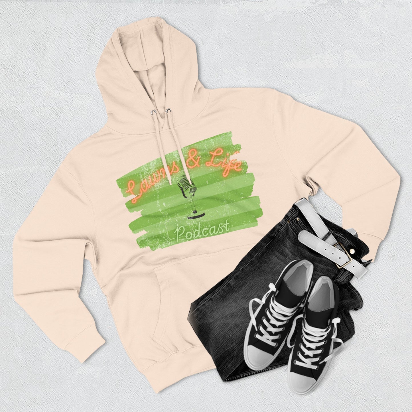 Lawns & Life Hoodie | Warm Fleece Hoodie for Winter