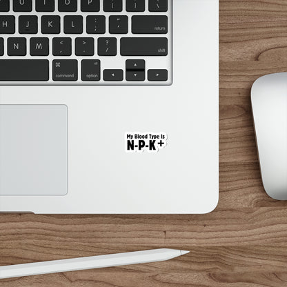 Blood Type NPK+ Die-Cut Stickers