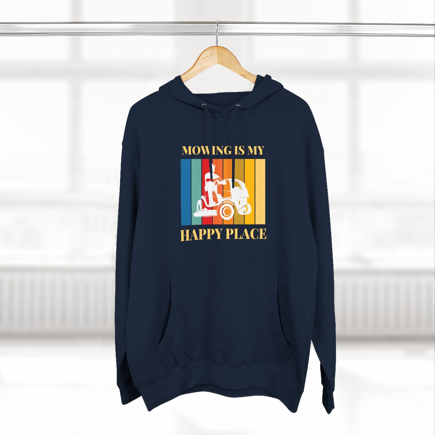Mowing is my Happy Place Hoodie | Trendy Fleece Hooded Sweatshirt