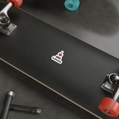 I Love BIG Lawns Die-Cut Stickers