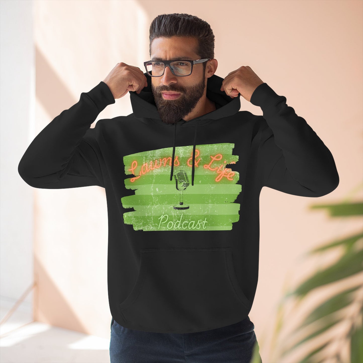 Lawns & Life Hoodie | Warm Fleece Hoodie for Winter