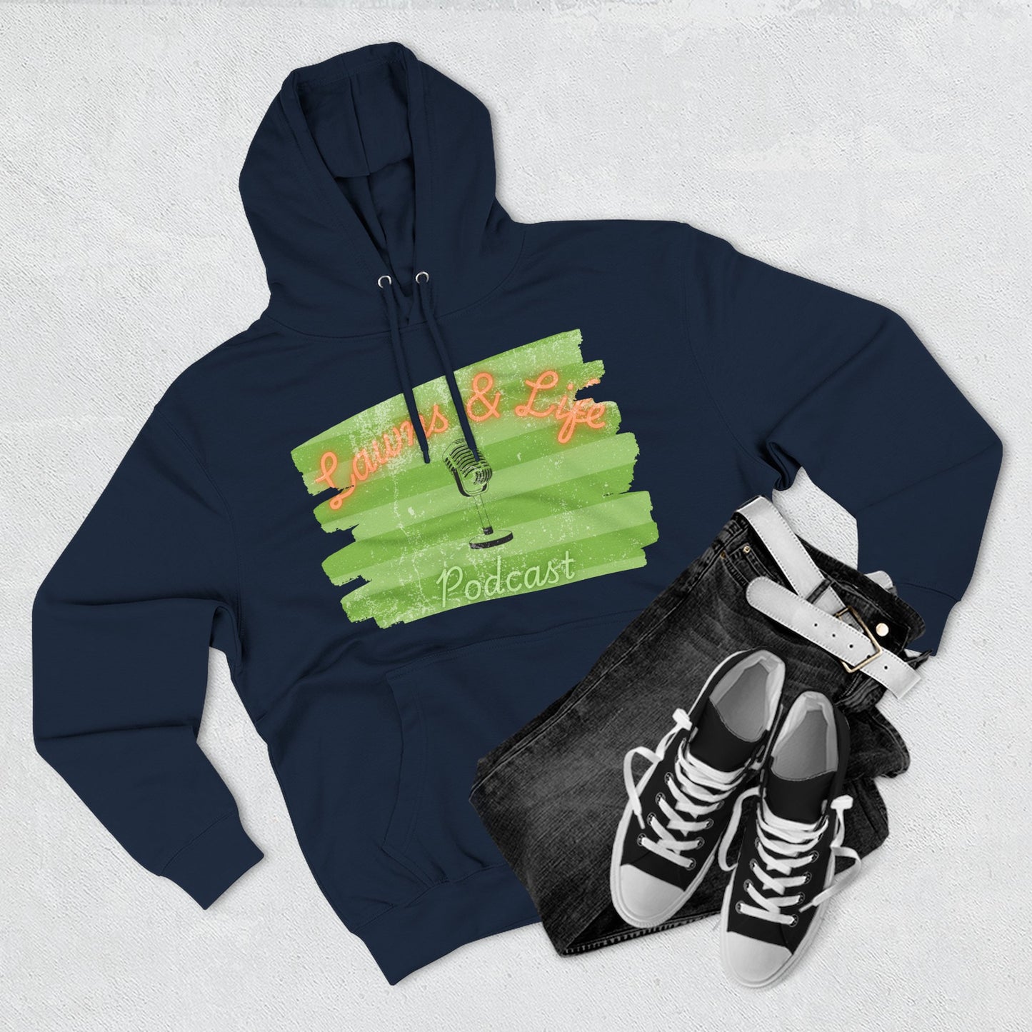 Lawns & Life Hoodie | Warm Fleece Hoodie for Winter