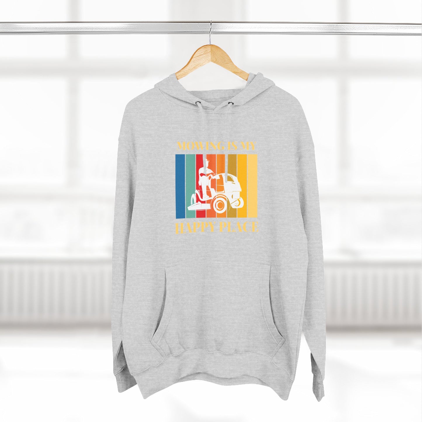 Mowing is my Happy Place Hoodie | Trendy Fleece Hooded Sweatshirt